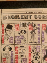 Load image into Gallery viewer, Vintage Al Hirschfeld autographed Silent Screen Stamps