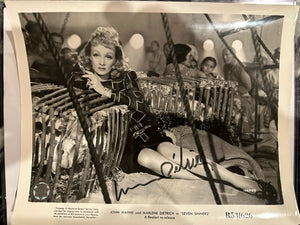 Autographed photograph of Marlene Dietrich