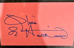 Autographed signature cut of Olivia DeHaviland