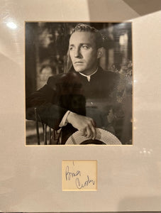 Autographed signature cut of Bing Crosby
