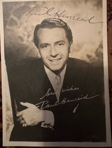 Autographed photograph of Paul Henreid