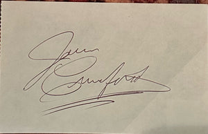 Autographed signature  cut of Joan Crawford
