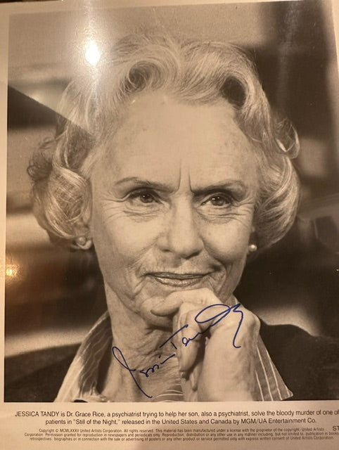 Autographed photograph of Jessica Tandy