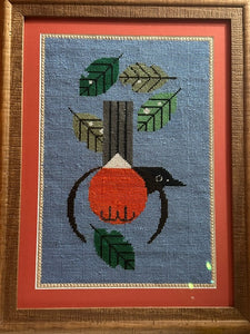 Framed Needlepoint : Robin