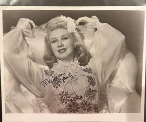 Autographed photograph of Ginger Rogers