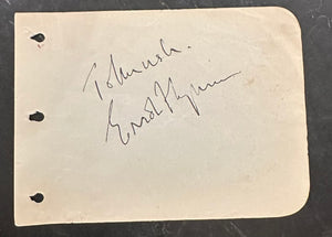 Autographed signature card of Errol Flynn