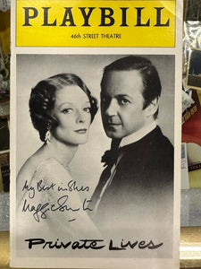 Autographed PlayBill  Maggie Smith