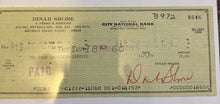 Load image into Gallery viewer, Bank Check signed by Dinah Shore
