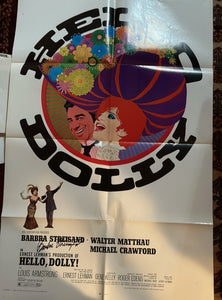 Lobby Poster of Hello Dolly autographed by Barbra Streisand