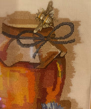 Load image into Gallery viewer, Framed Needlepoint Honey Jar
