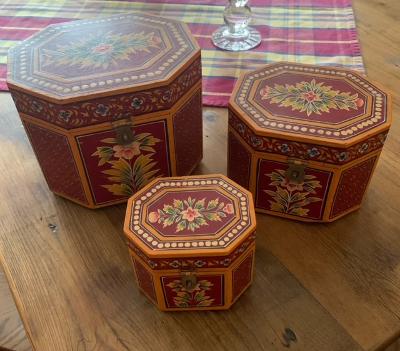 Bric a Brac Hand painted Wooden boxes