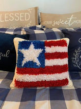 Load image into Gallery viewer, Needlepoint : Americana Flag Pillow
