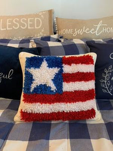 Needlepoint : Americana Flag Pillow