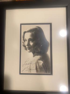 Autographed Framed Photograph of Tallulah Bankhead
