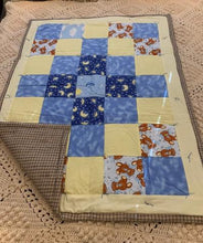 Load image into Gallery viewer, Quilt: Yellow and Blue with Bears
