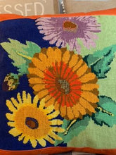 Load image into Gallery viewer, Needlepoint Daisy Pillow
