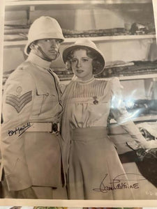 Autographed photograph of Joan Fontaine and Douglas Fairbanks  Jr