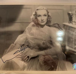 Autographed photograph of Marlene Dietrich