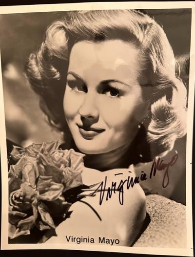 Autographed photograph of Virginia Mayo