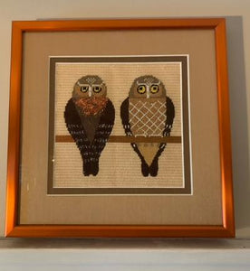 Needlepoint : Pair of Owls