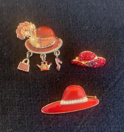 Jewelry: Red Hat Pin Collection