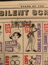 Load image into Gallery viewer, Vintage Al Hirschfeld autographed Silent Screen Stamps
