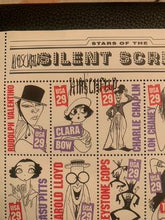 Load image into Gallery viewer, Vintage Al Hirschfeld autographed Silent Screen Stamps
