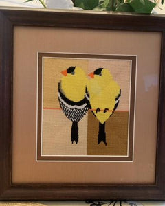 Needlepoint: Yellow Finches